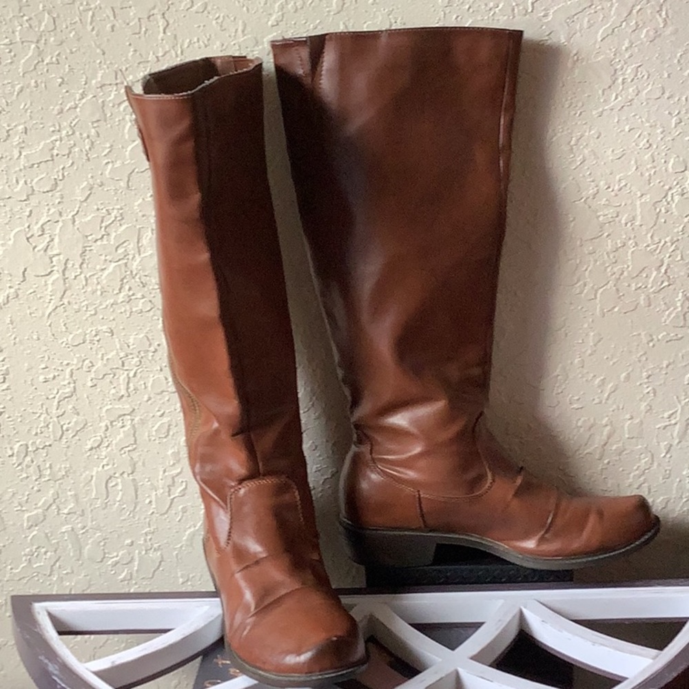Women’s Tall Brown Leather Riding Boots